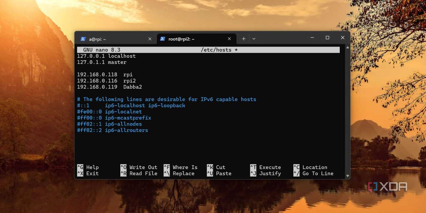 screenshot of docker swarm adjusting hosts file