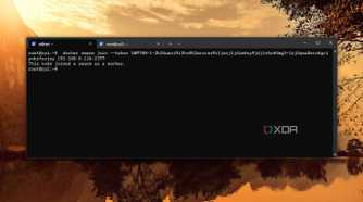 screenshot of docker swarm joinnode