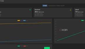 screenshot of docker swarm speedtest tracker service page
