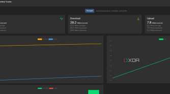 screenshot of docker swarm speedtest tracker service page