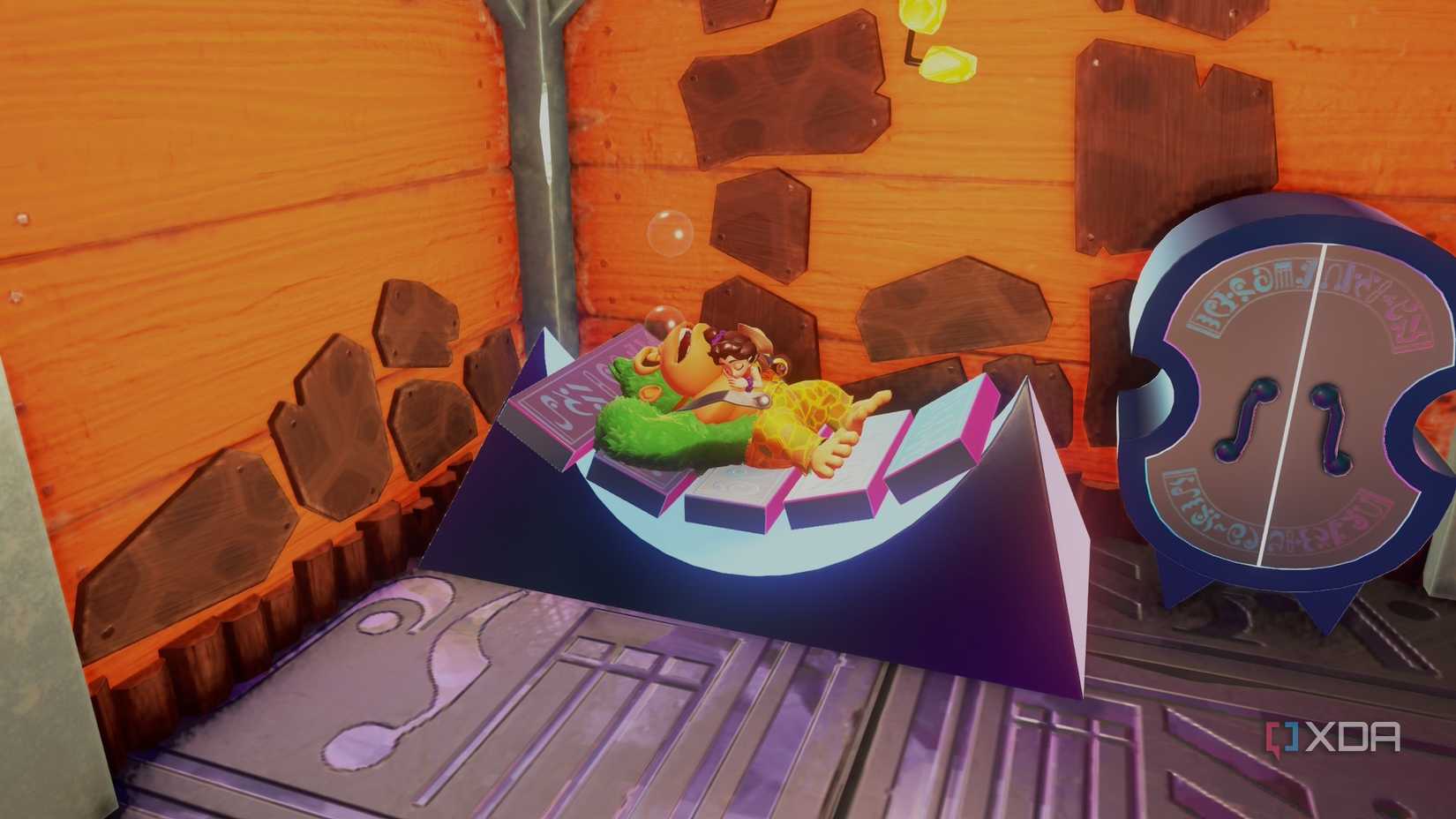 A screenshot of a DK hideout recently made in Donkey Kong Bananza