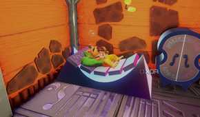 A screenshot of a DK hideout recently made in Donkey Kong Bananza