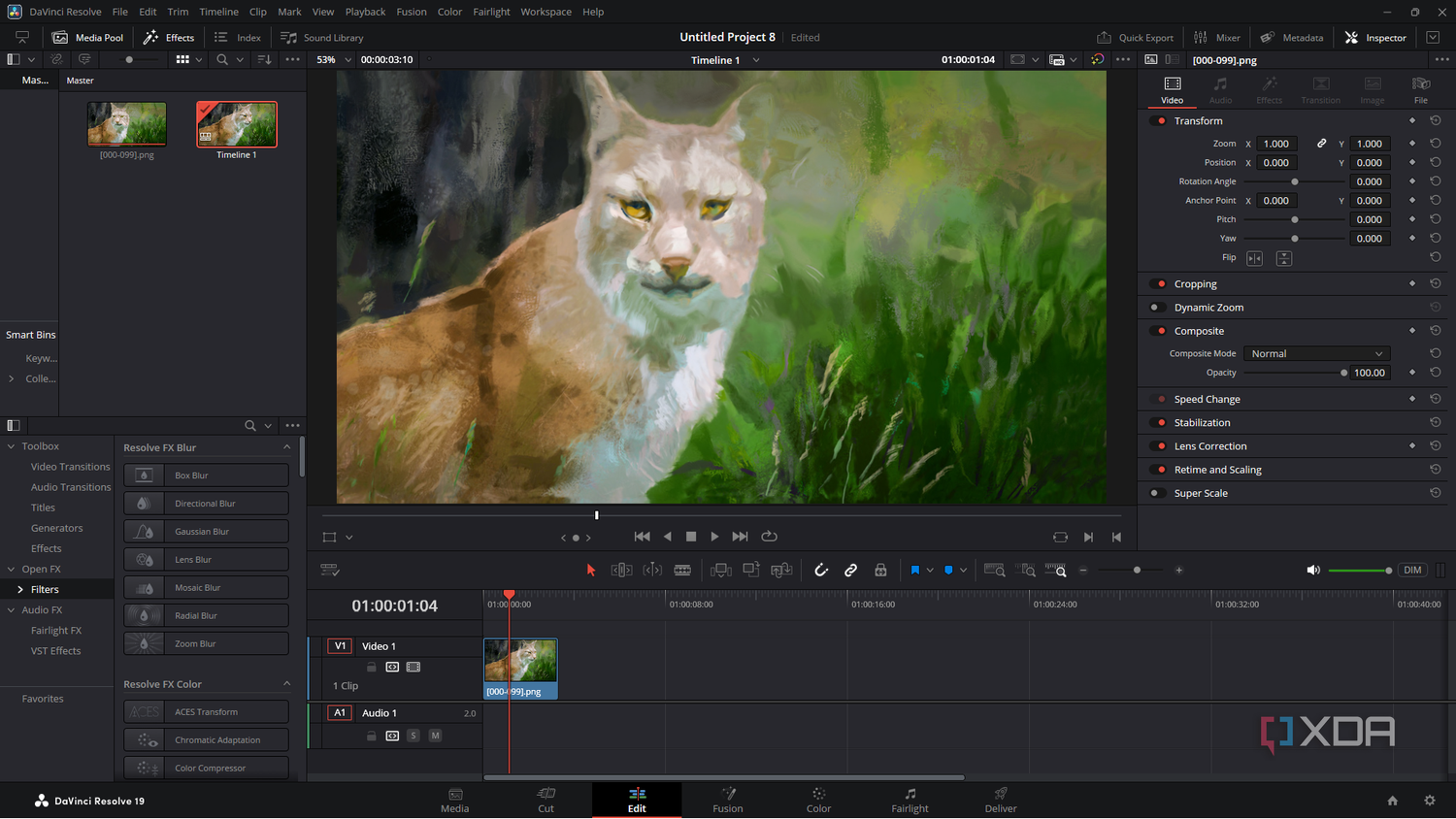 Ebsynth editing image sequence in Davinci Resolve