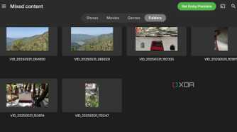 screenshot of emby home page