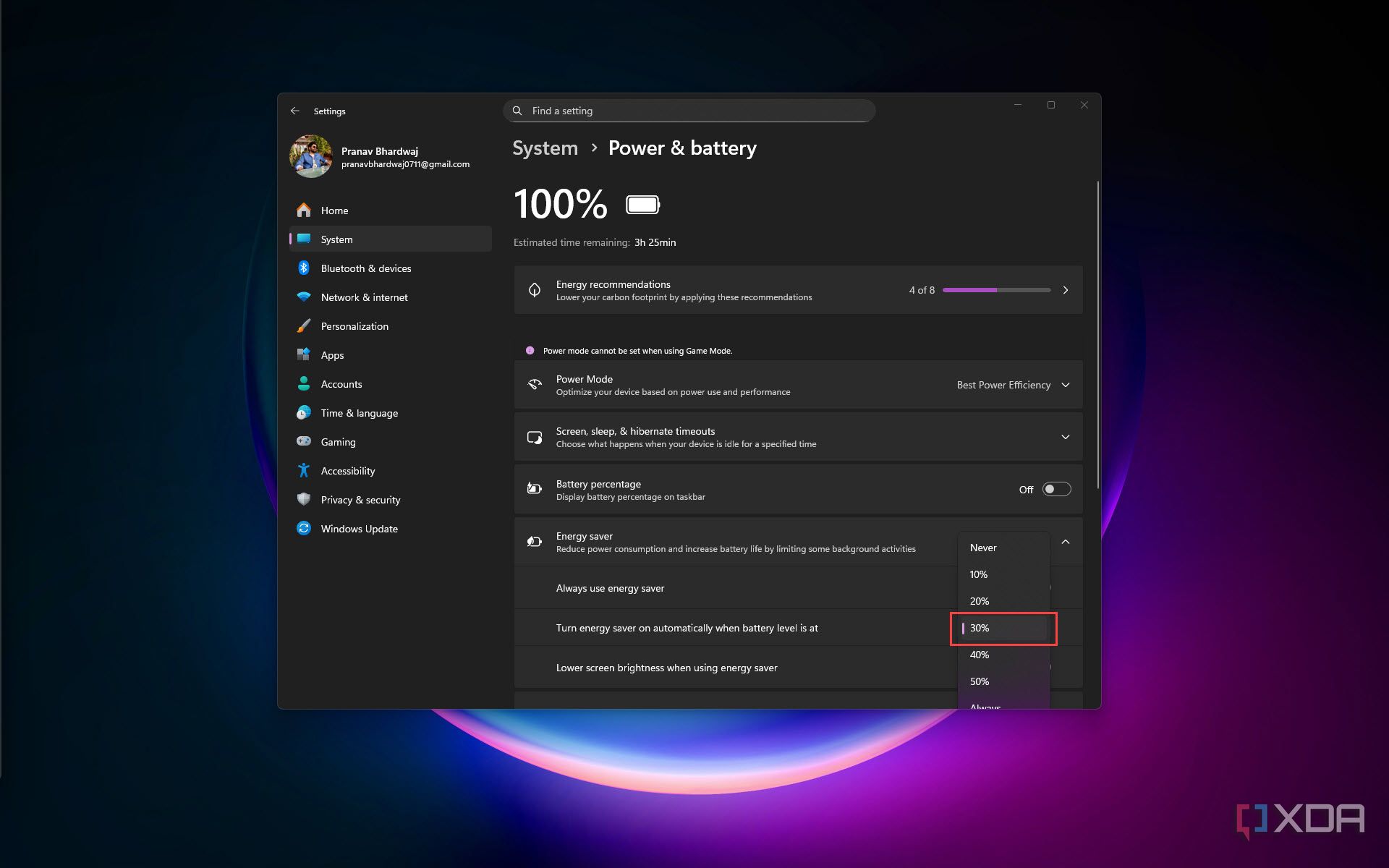 I change these 6 settings on Windows to improve battery life