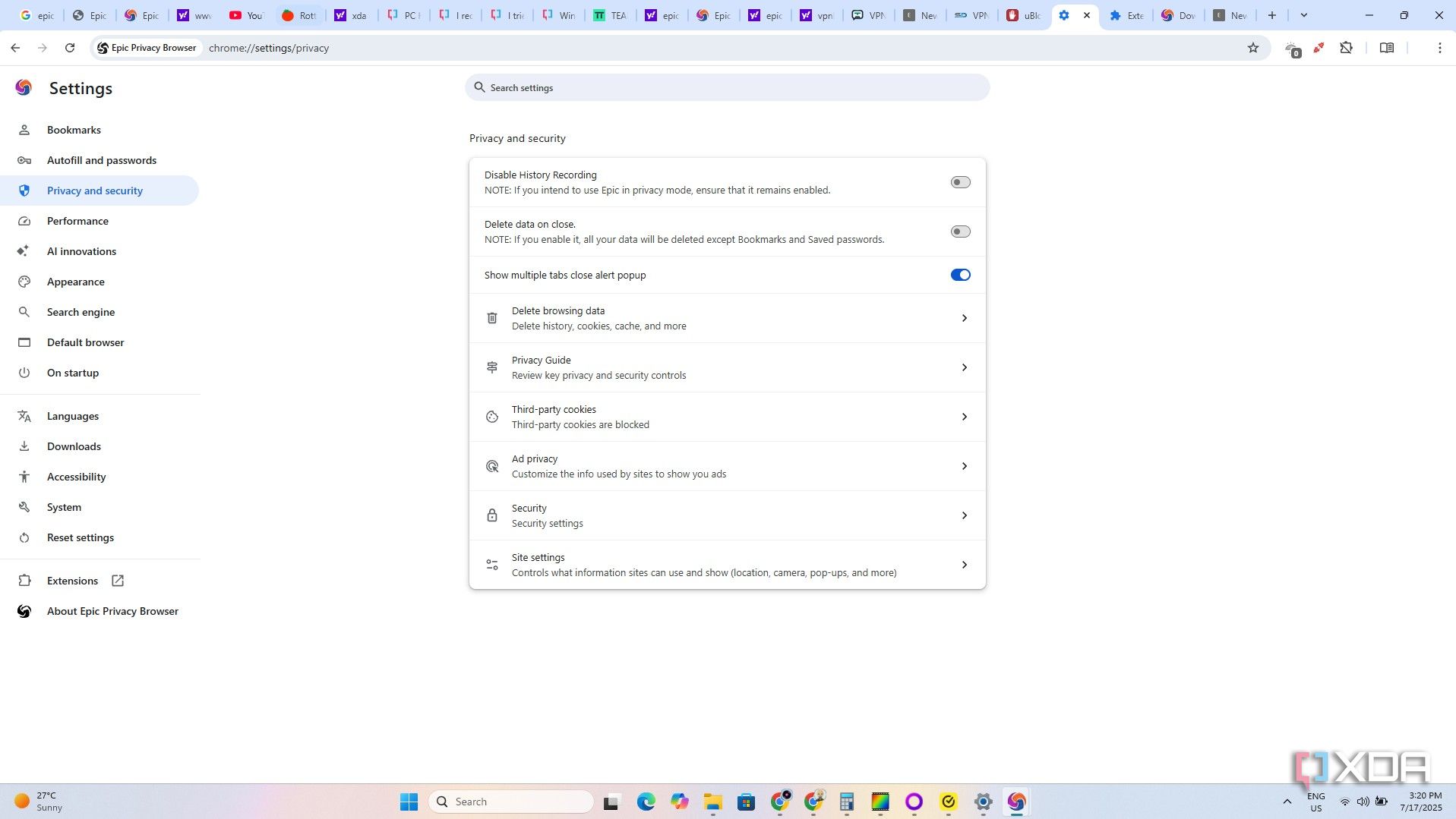 I finally found a privacy browser with better features than Firefox