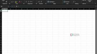 Excel home screen