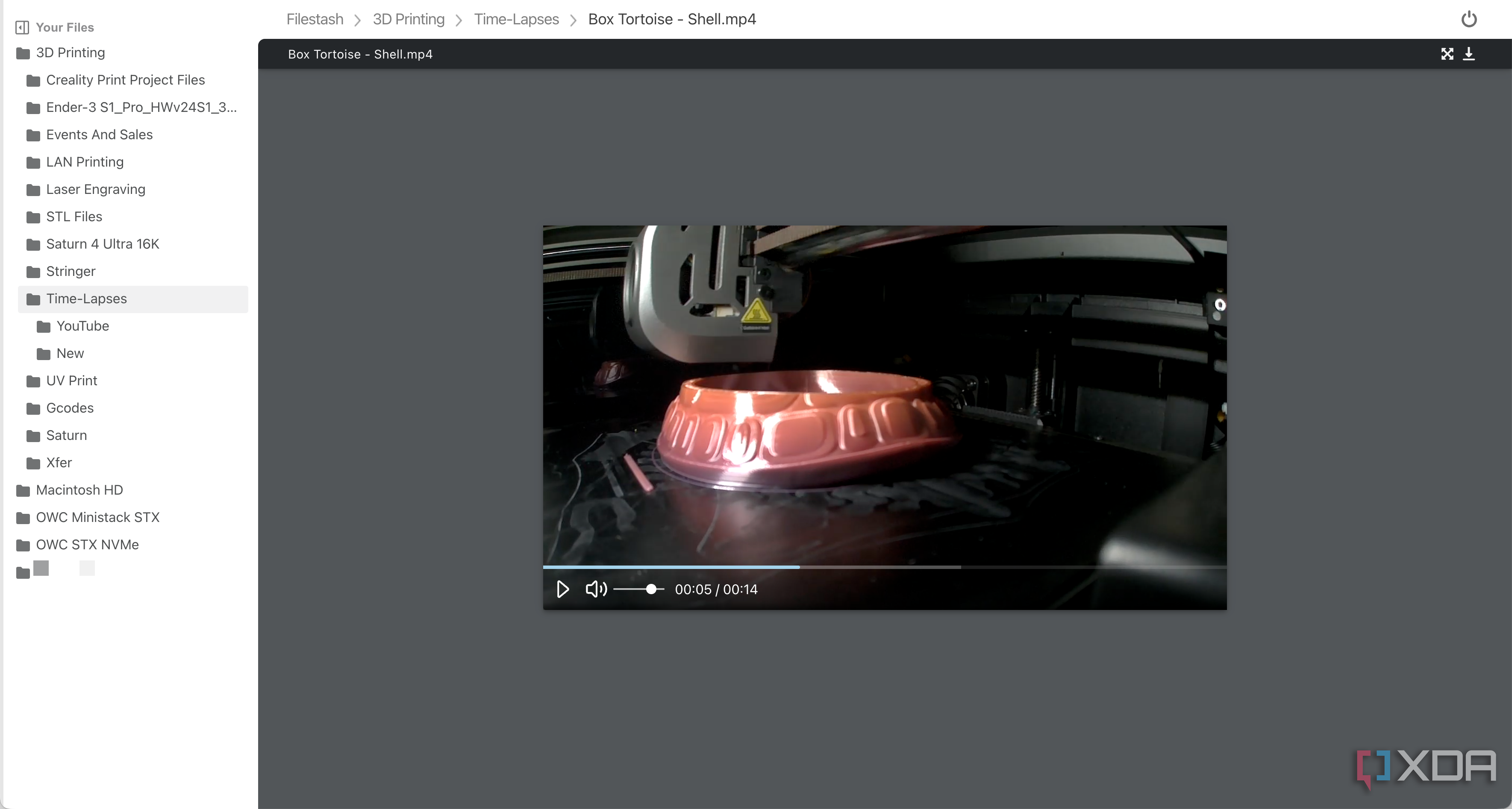 Filestash video viewing