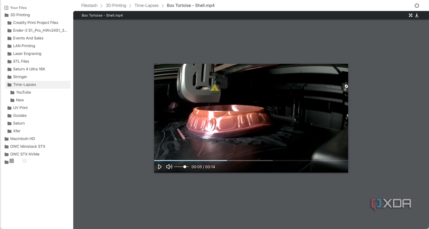 Filestash video viewing