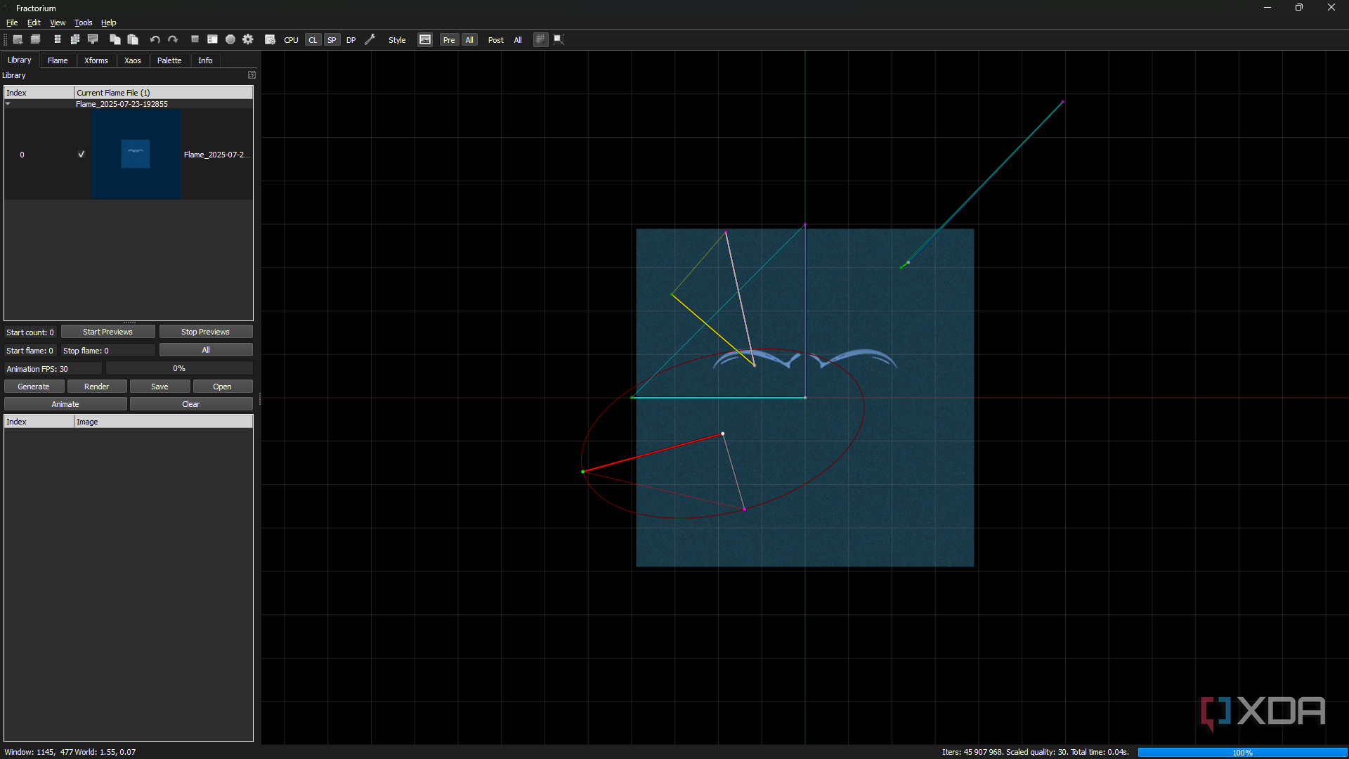 Fractorium first fractal layer