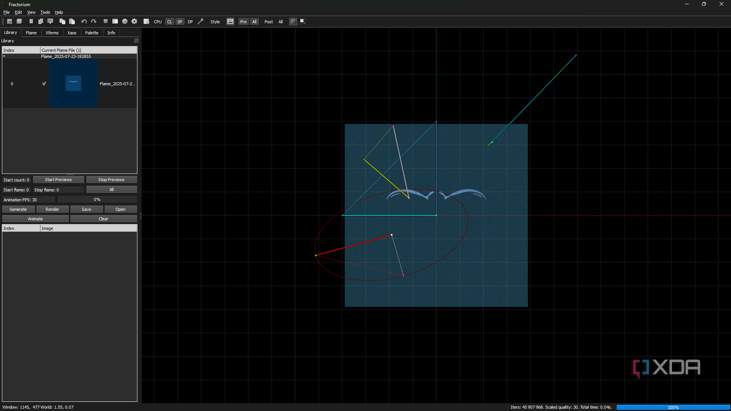 Fractorium first fractal layer