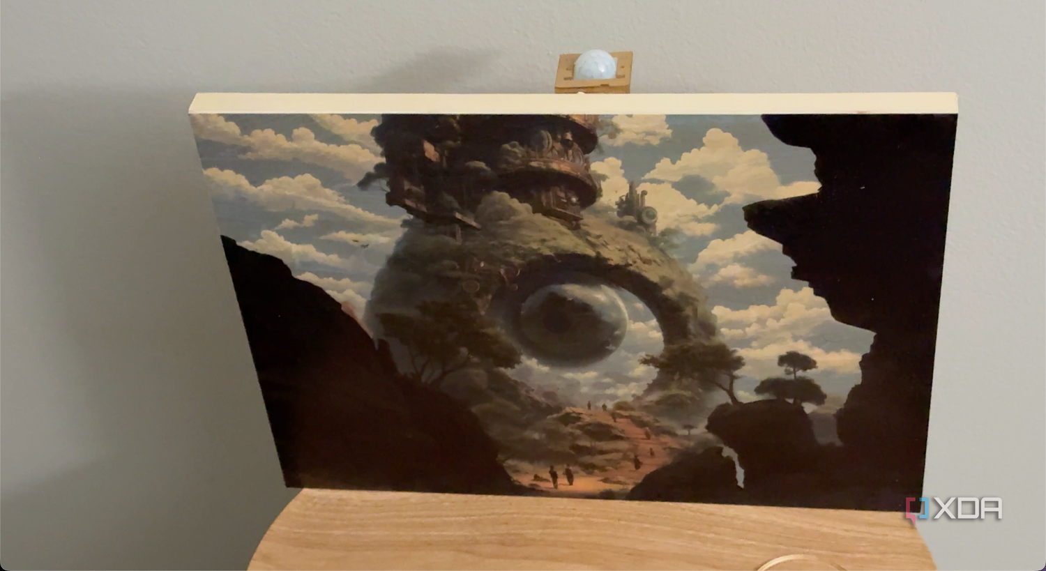 front view of prank art