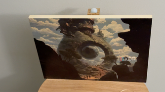 front view of prank art