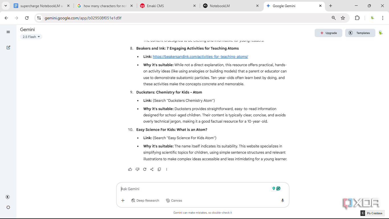 Prompting to get links from Gemini and filtering 