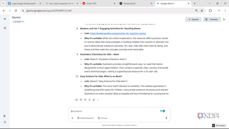 Prompting to get links from Gemini and filtering