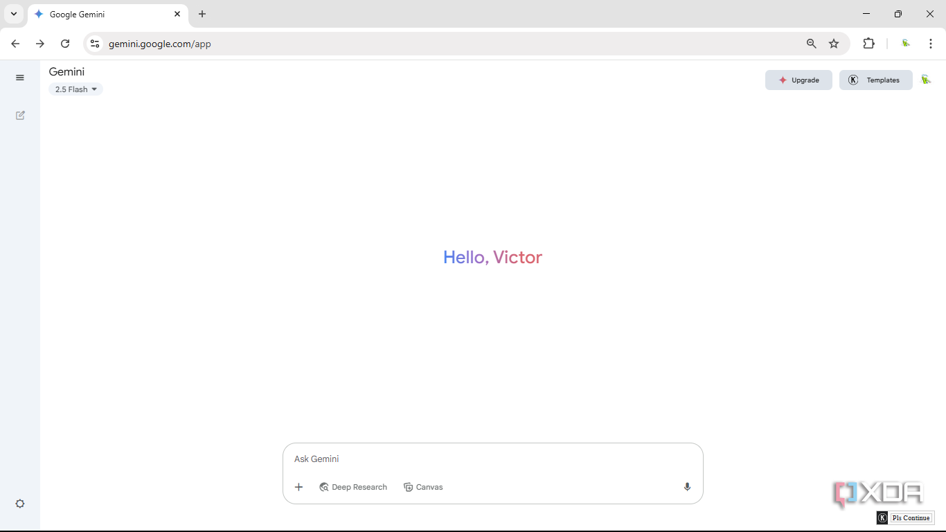 Gemini home page screenshot