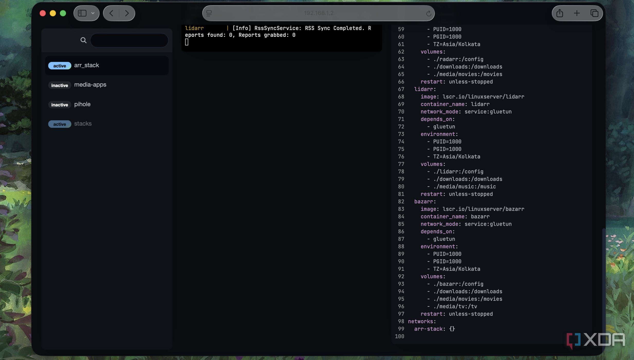 Gluetun network mode settings for containers