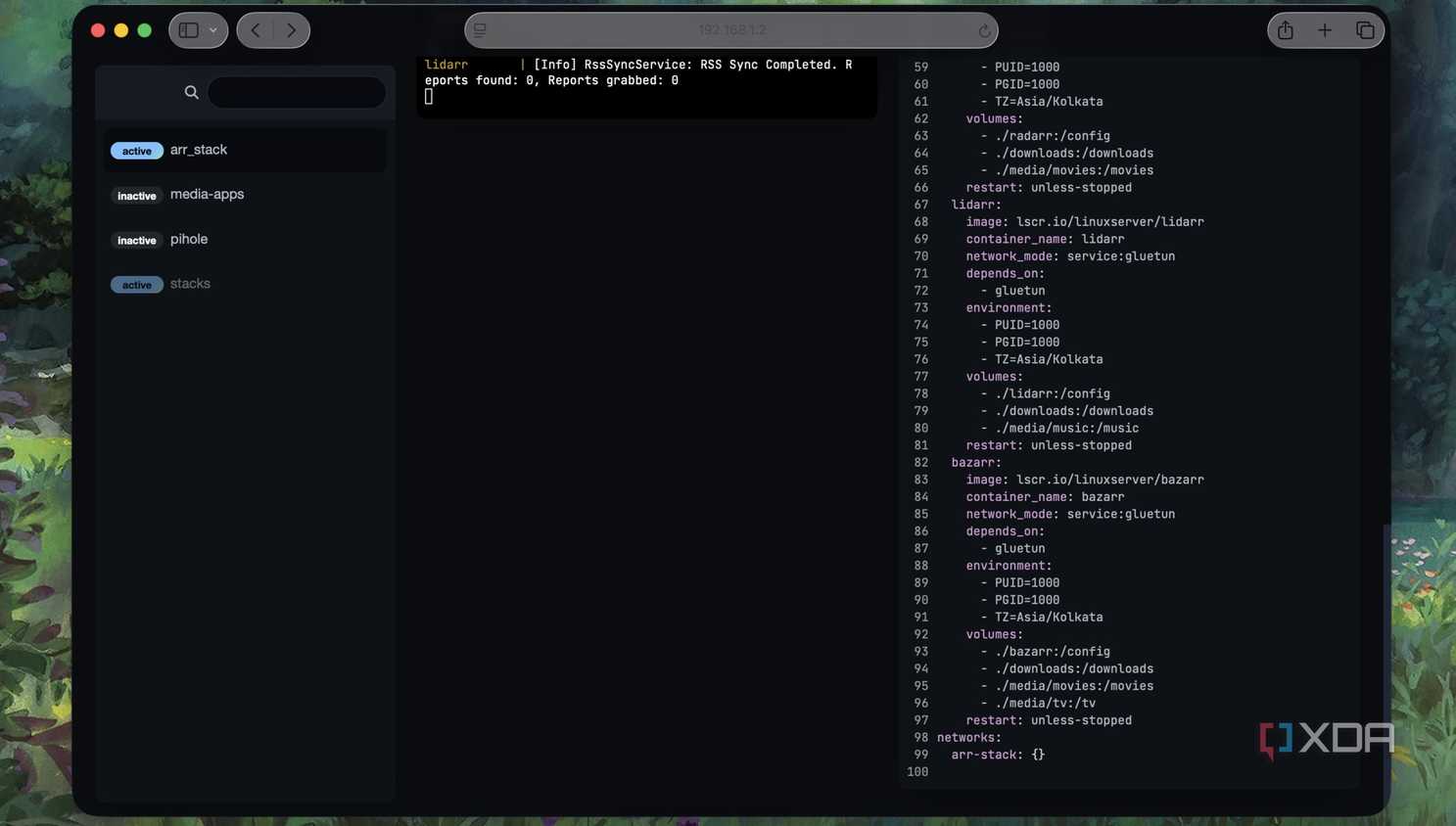 Gluetun network mode settings for containers