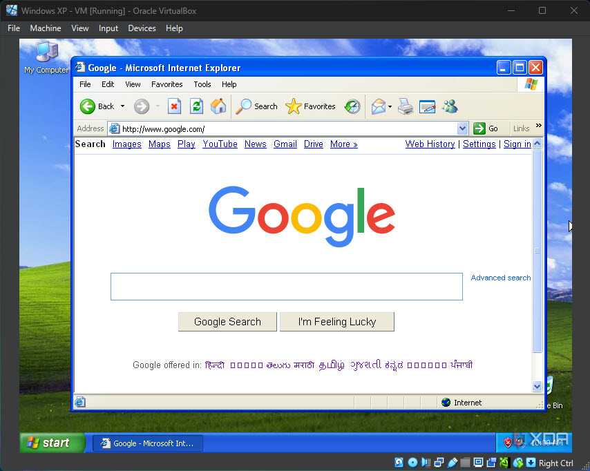 I tried running Windows XP on a modern laptop using a virtual machine ...