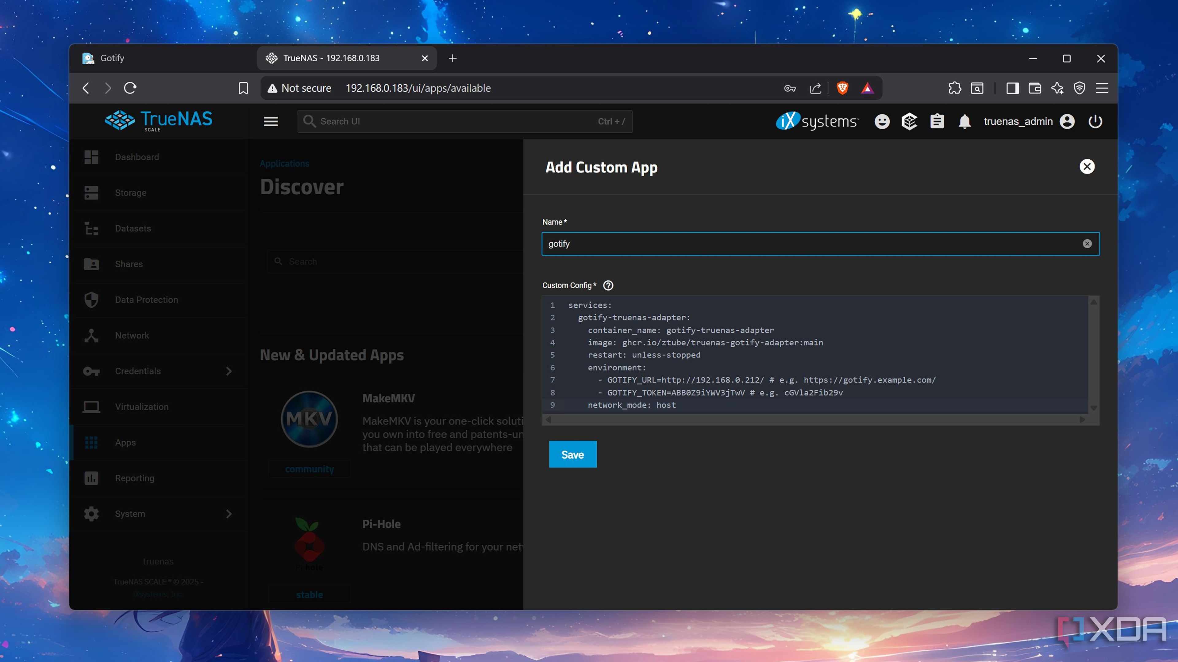 I paired my NAS server with Gotify to receive critical notifications ...