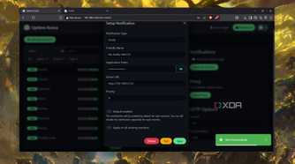 screenshot of Connecting Gotify to Uptime Kuma