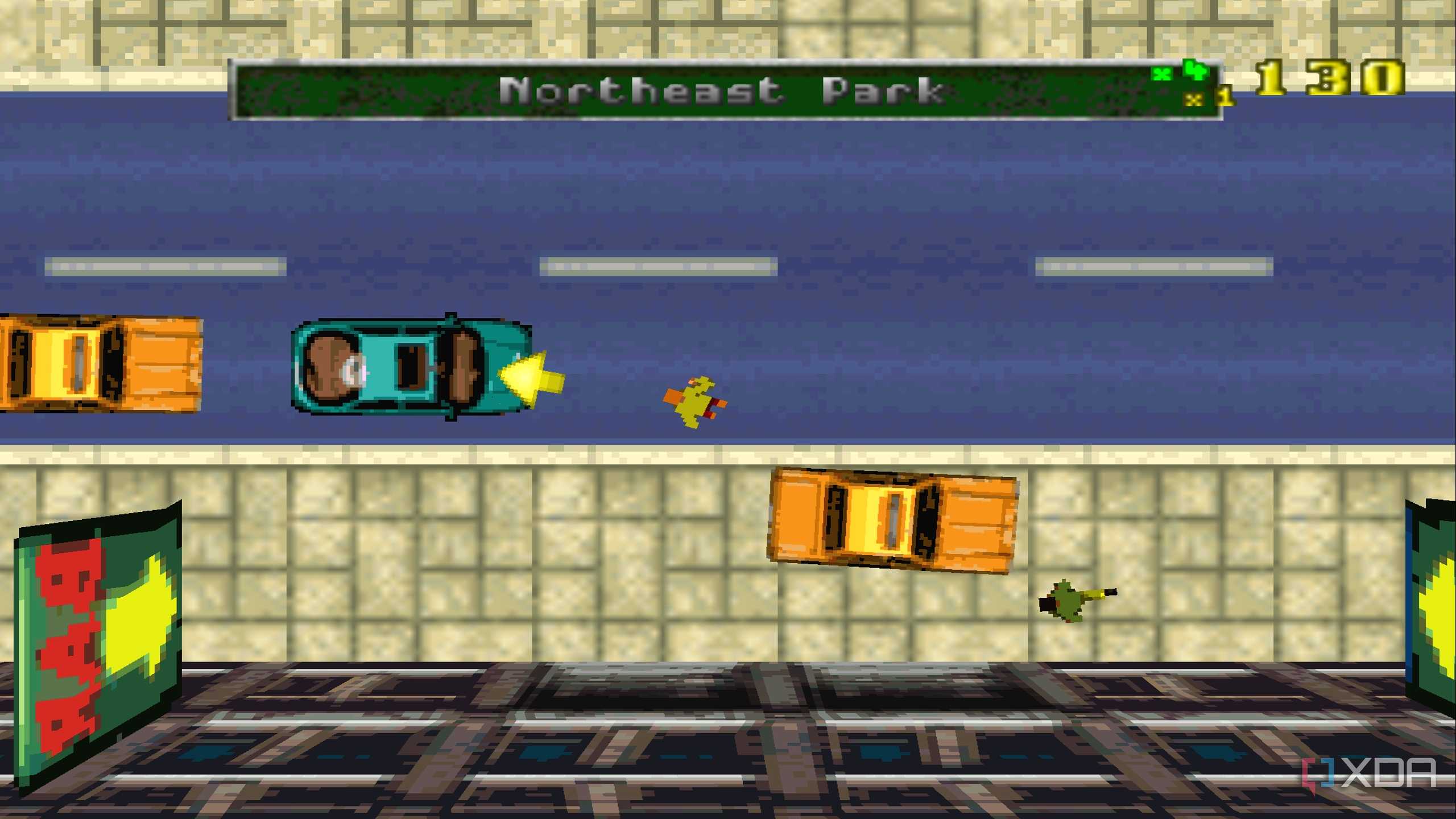 A screenshot from the 1997 game, Grand Theft Auto.