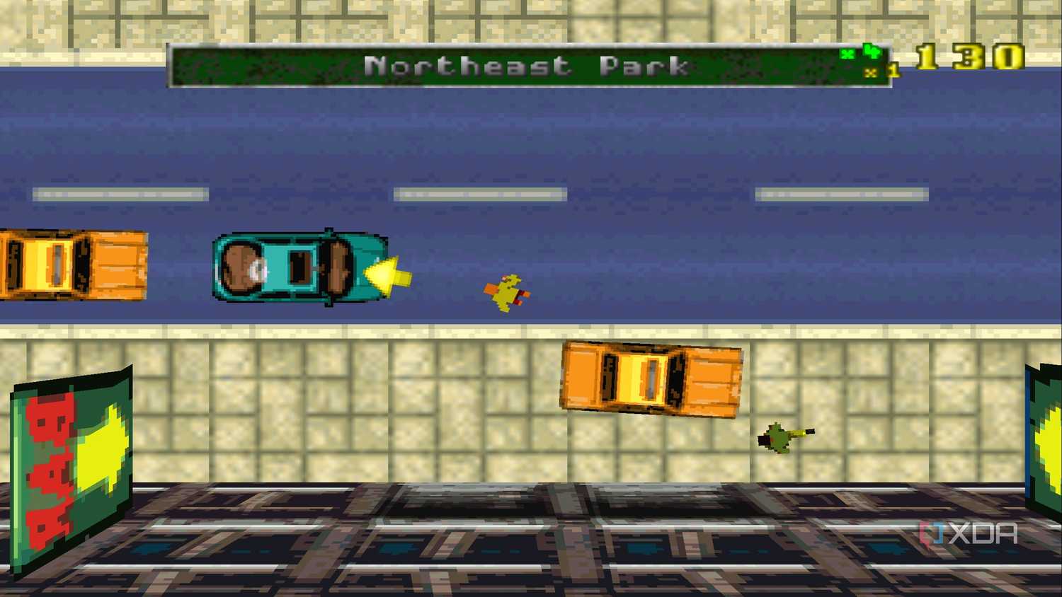 A screenshot from the 1997 game, Grand Theft Auto.