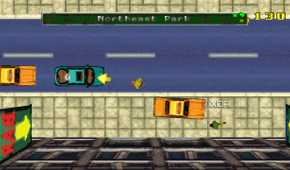 A screenshot from the 1997 game, Grand Theft Auto.