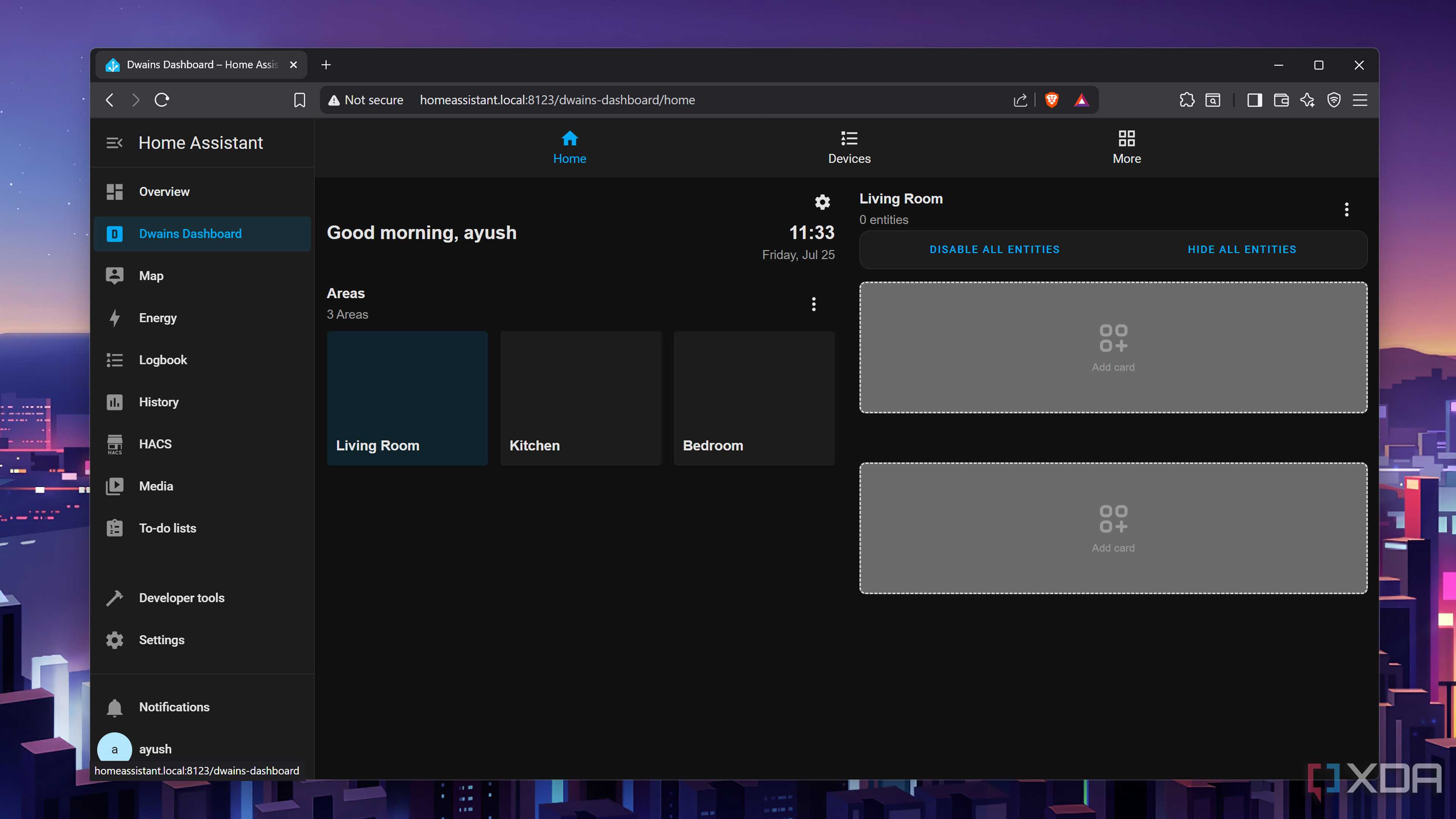 Dwain's Dashboard on HASS