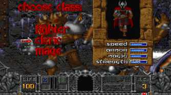 The game Hexen running on DOSBOX.