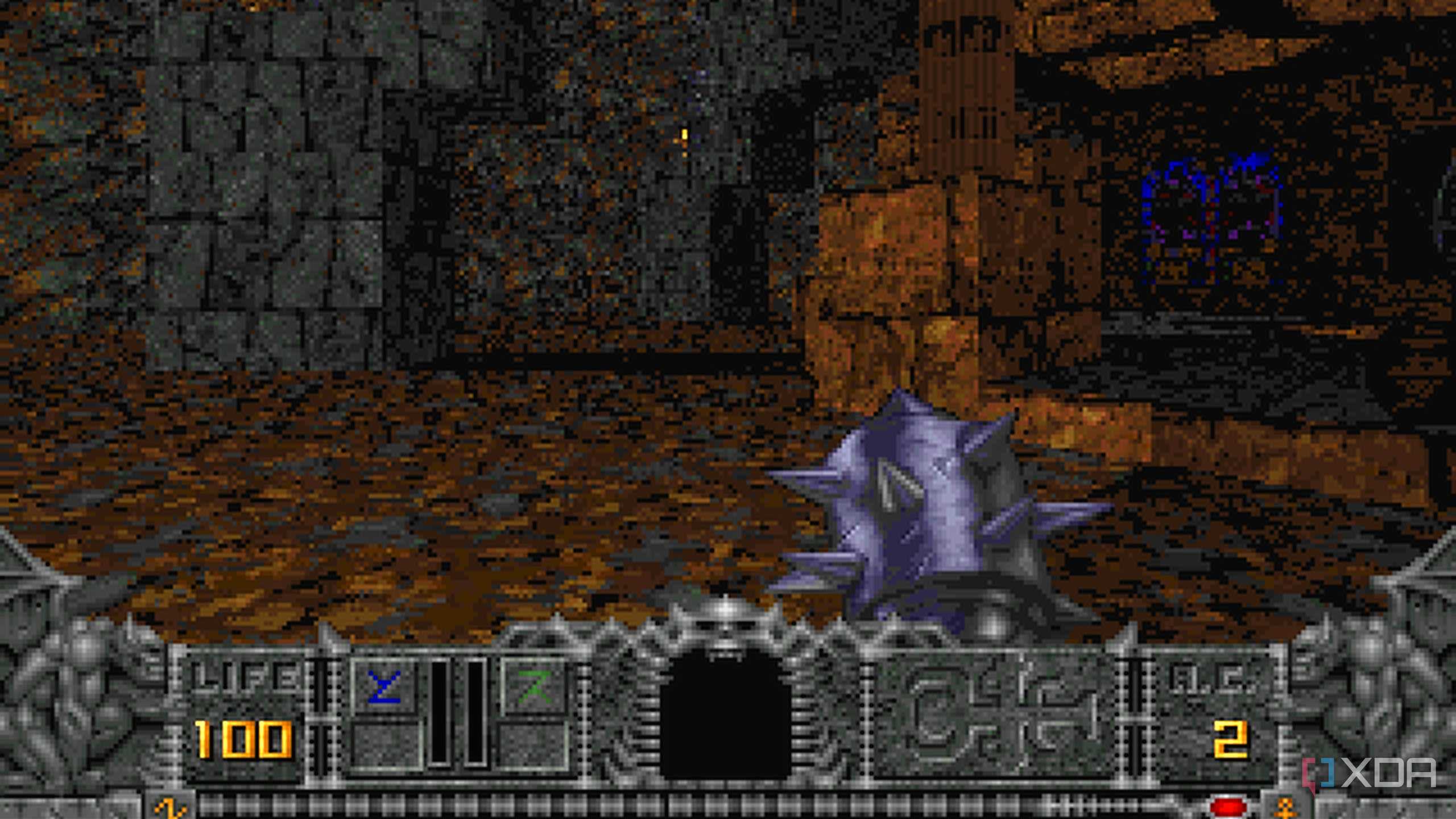 The game Hexen running on DOSBOX.
