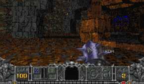The game Hexen running on DOSBOX.