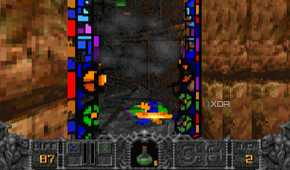 The game Hexen running on DOSBOX.