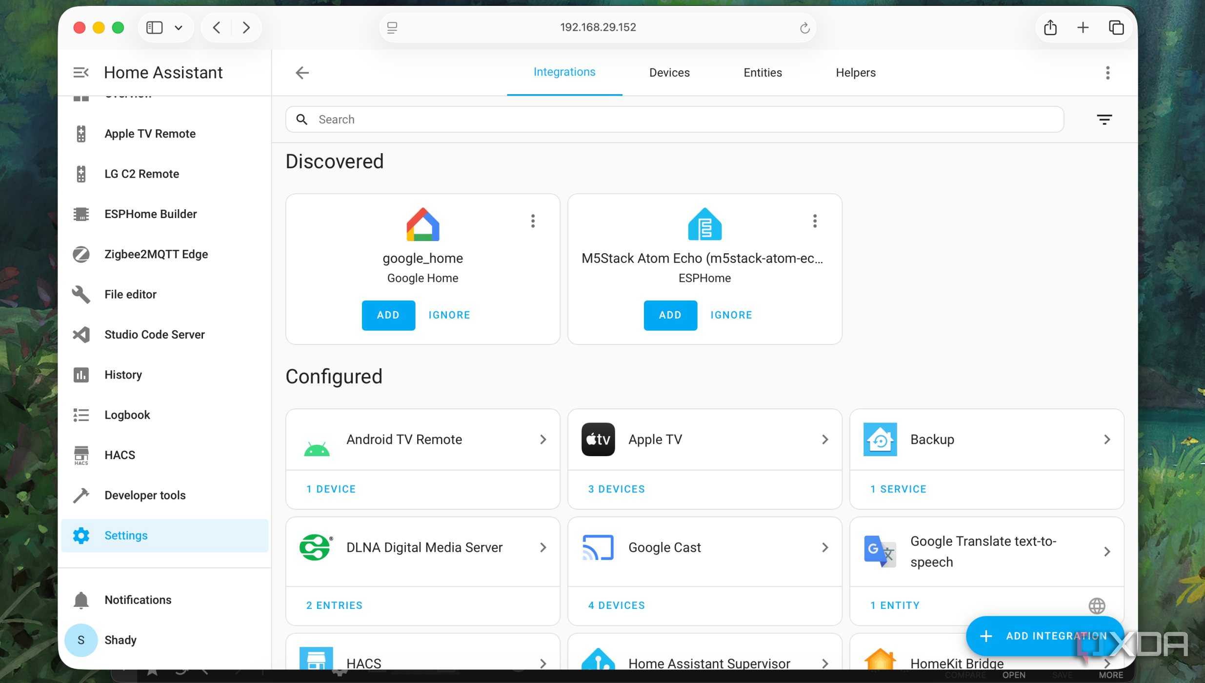 Home Assistant Detecting ATOM Speaker Device