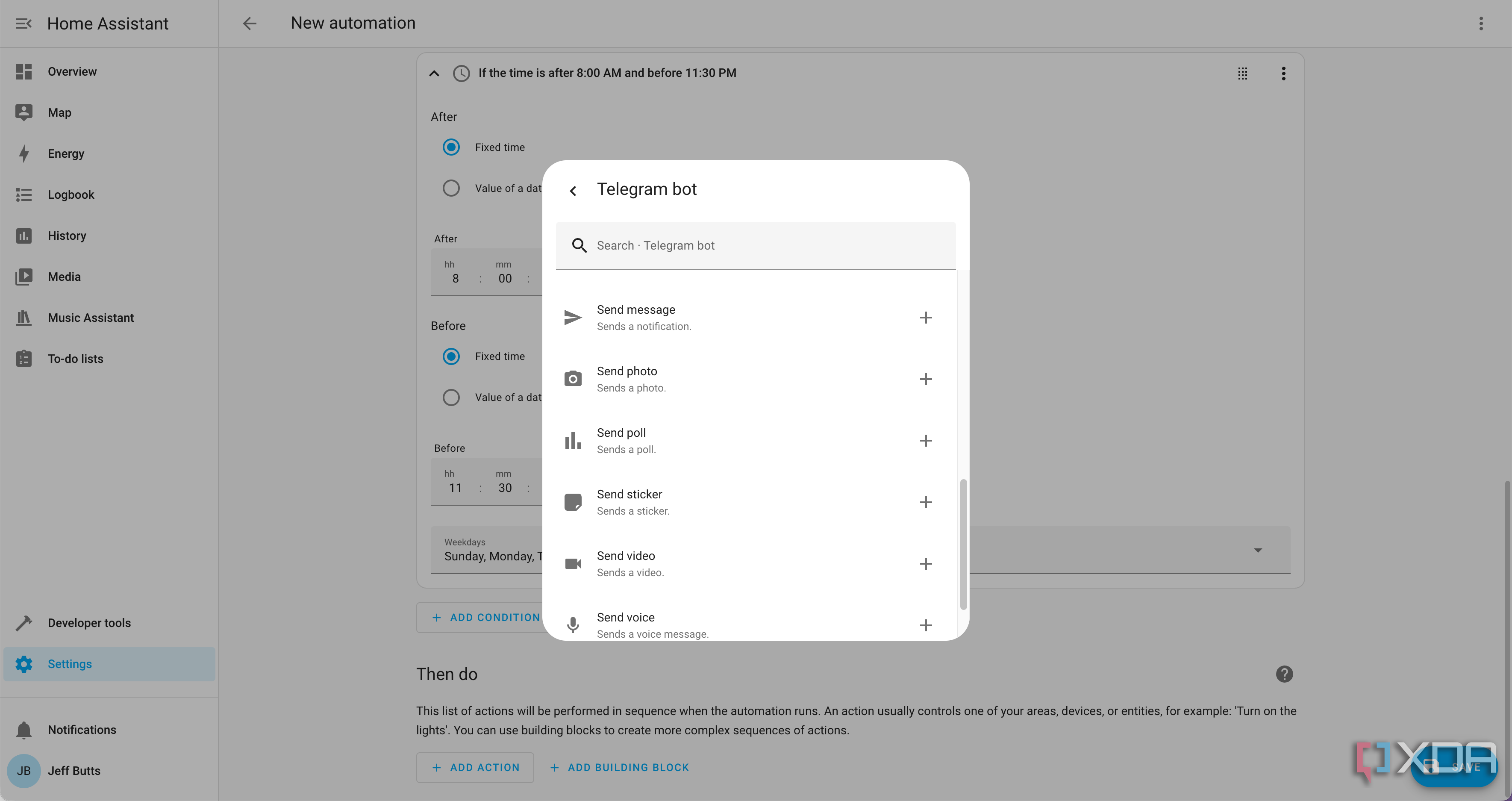 I linked up Home Assistant to a Telegram bot to automate my ...