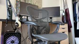 Ergo chair in front of desk