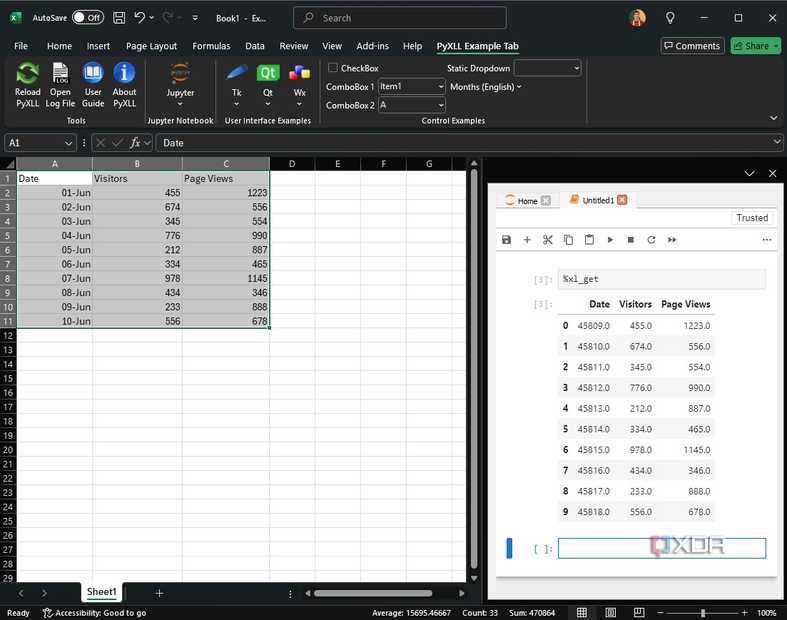 Importing data into PyXLL