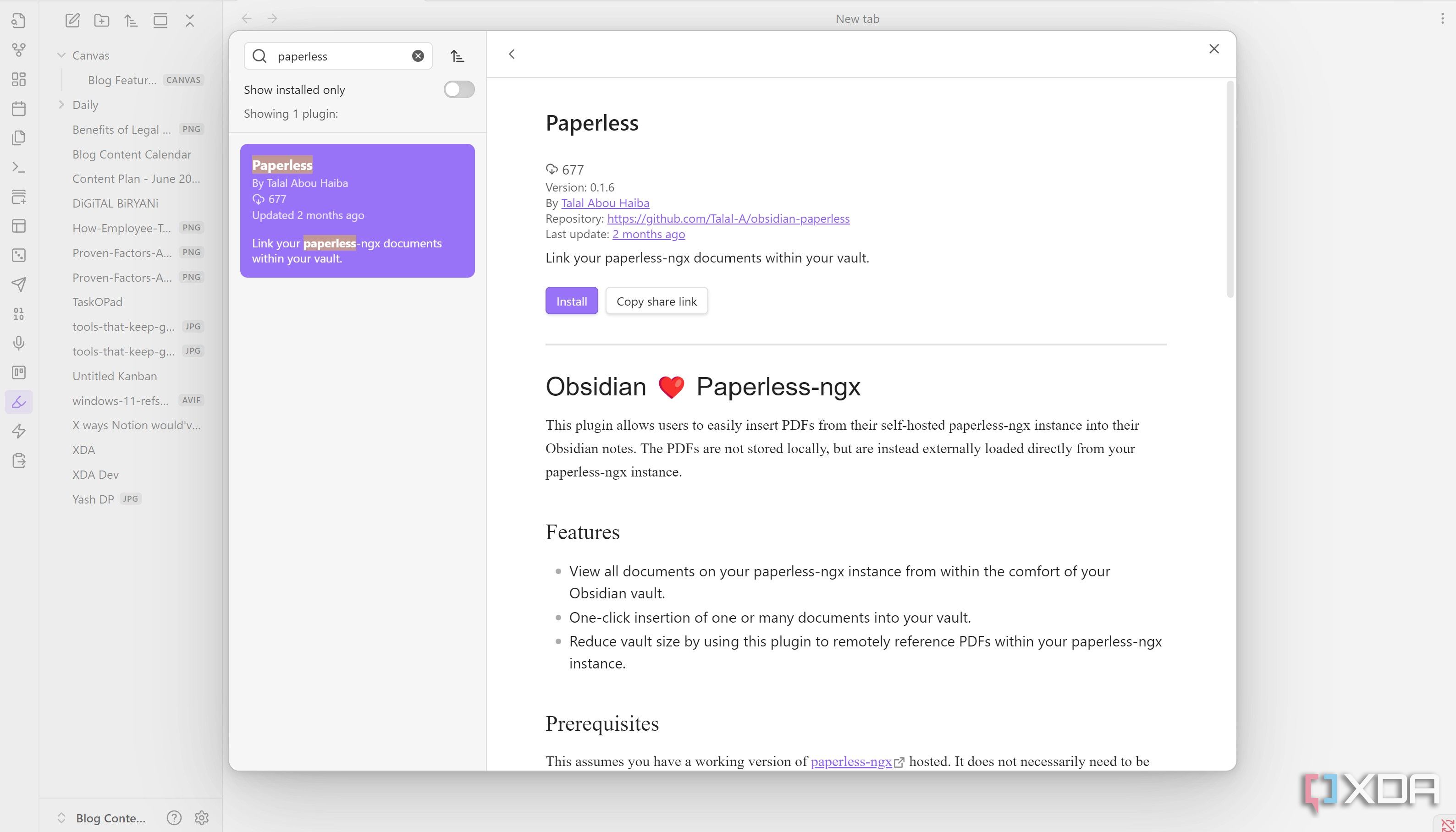 I use this Obsidian plugin with Paperless-ngx, so I can include PDFs in ...