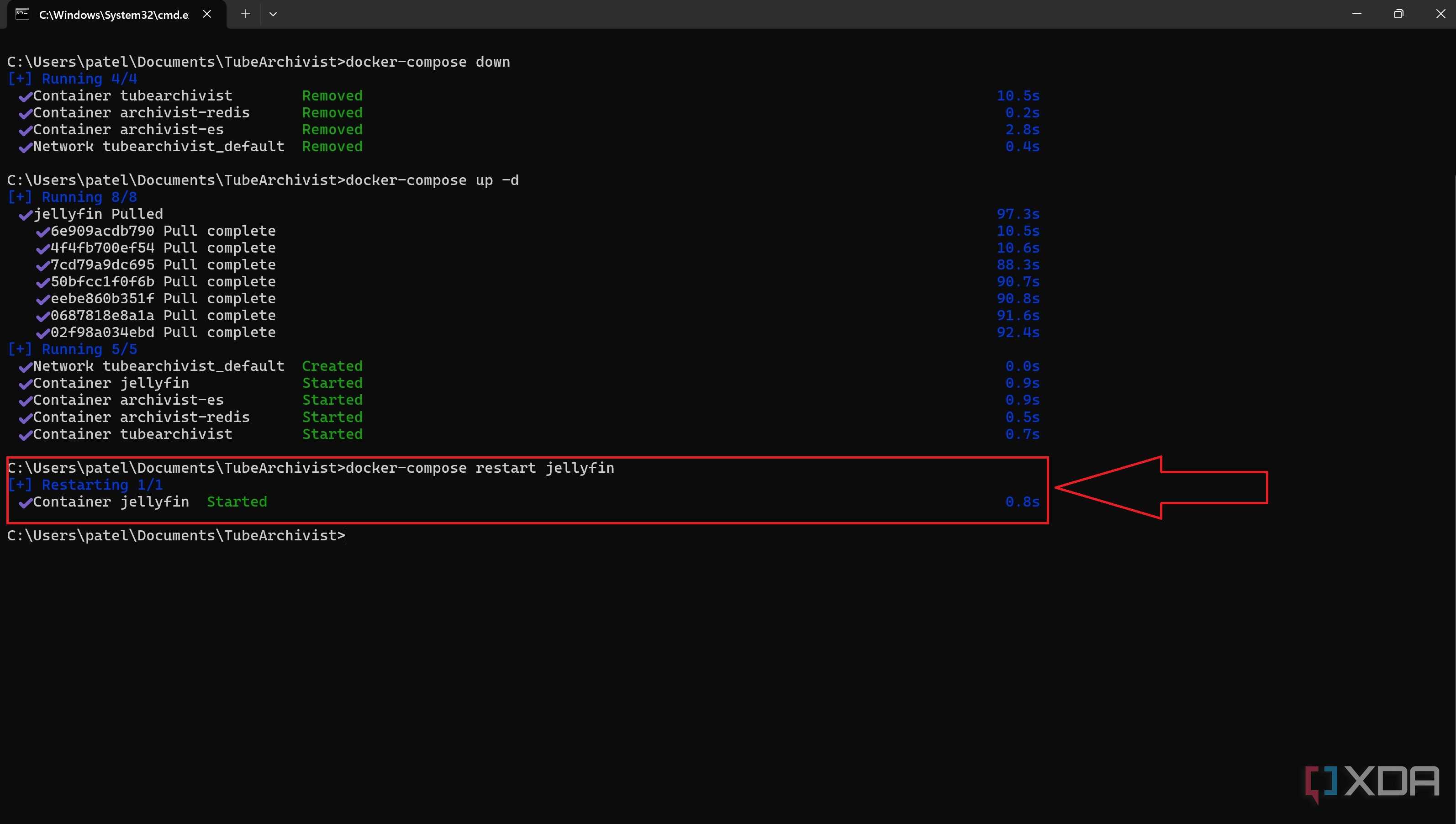 Restart Jellyfin server