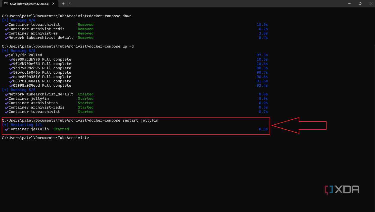 Restart Jellyfin server