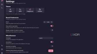 Custom background settings in Kanri