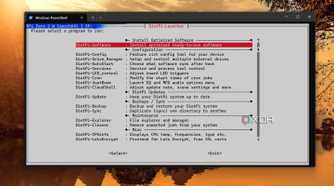 screenshot of launcher tool dietpi