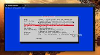 screenshot of launching software browse tool dietpi