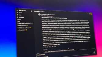 MacBook connected to a monitor running DeepSeek-R1 via Open WebUI
