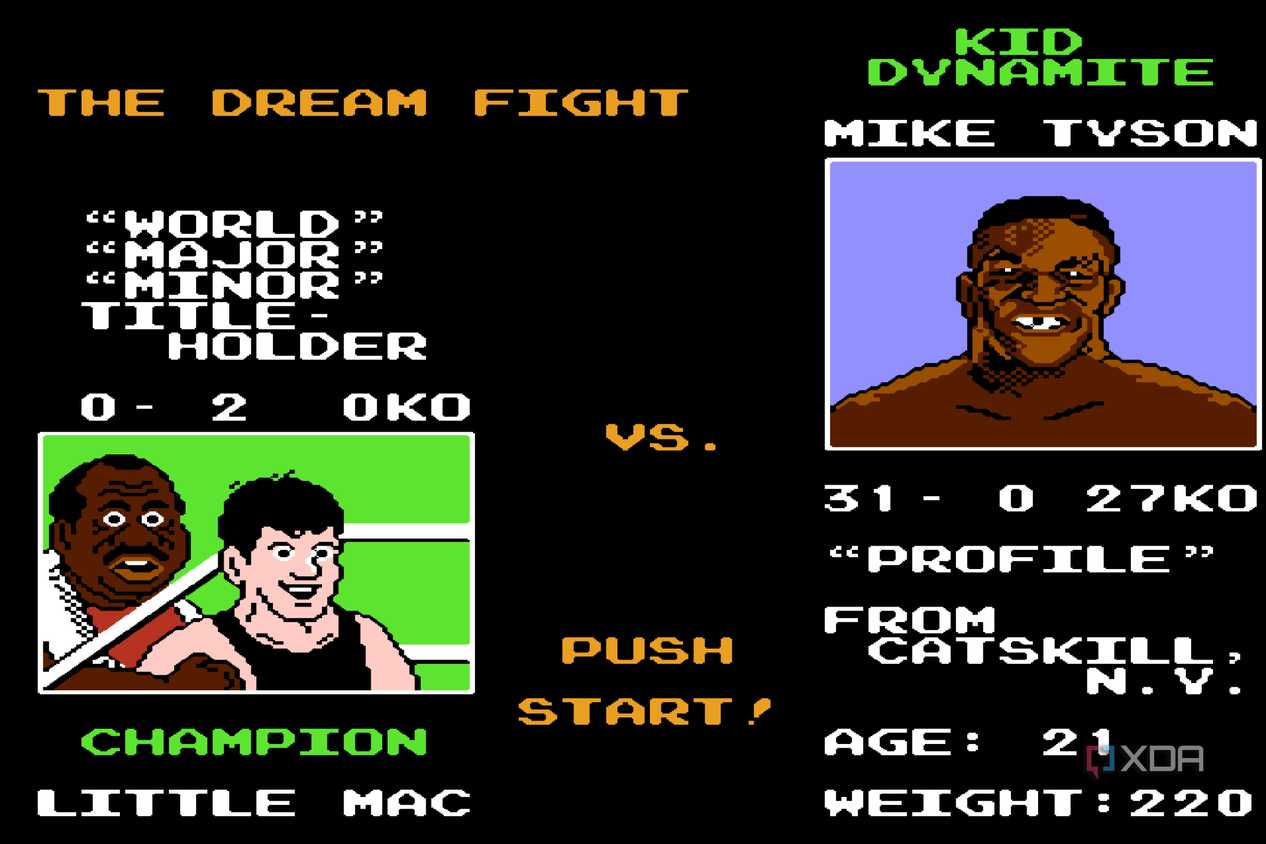 match card against Mike Tyson in Mike Tyson's Punch Out!!