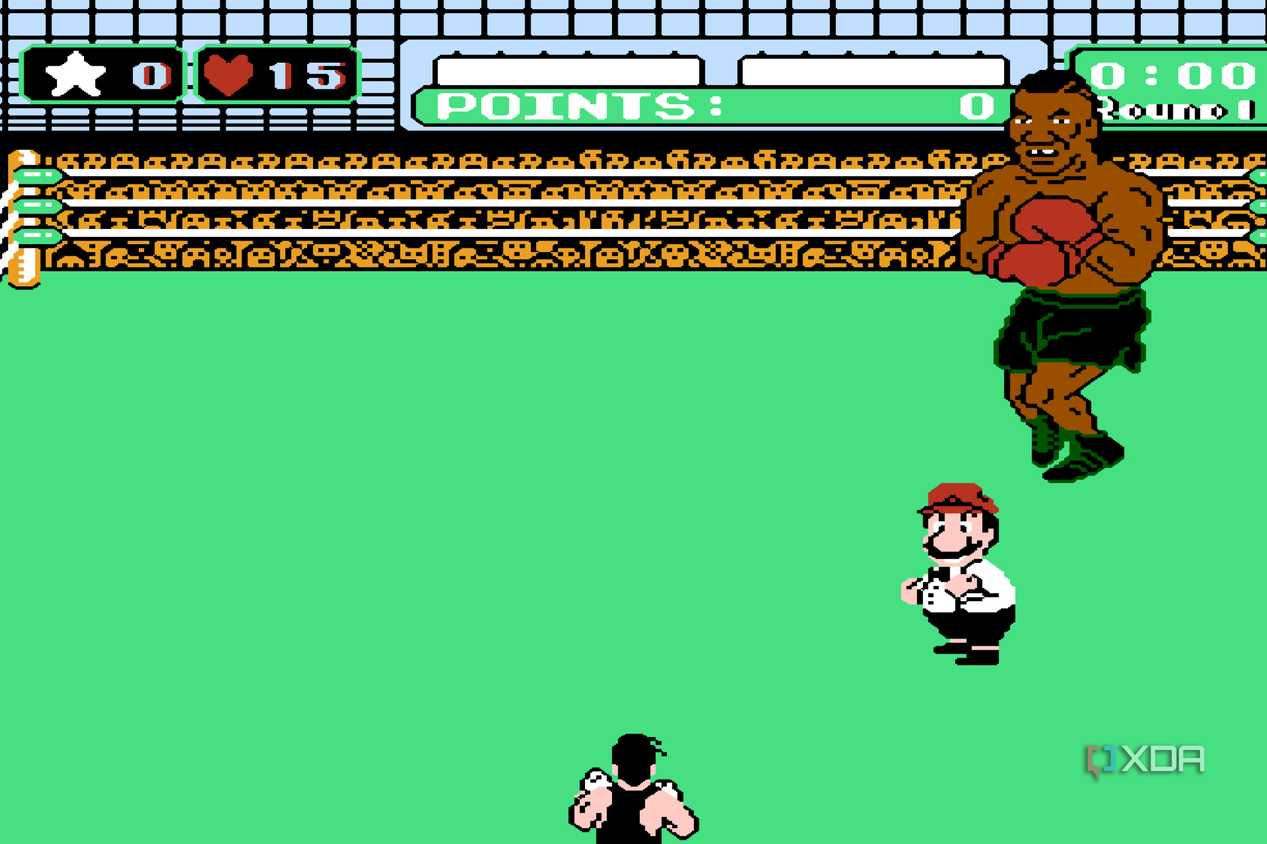 The match against Mike Tyson beginning in Mike Tyson's Punch Out!!