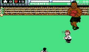 The match against Mike Tyson beginning in Mike Tyson's Punch Out!!