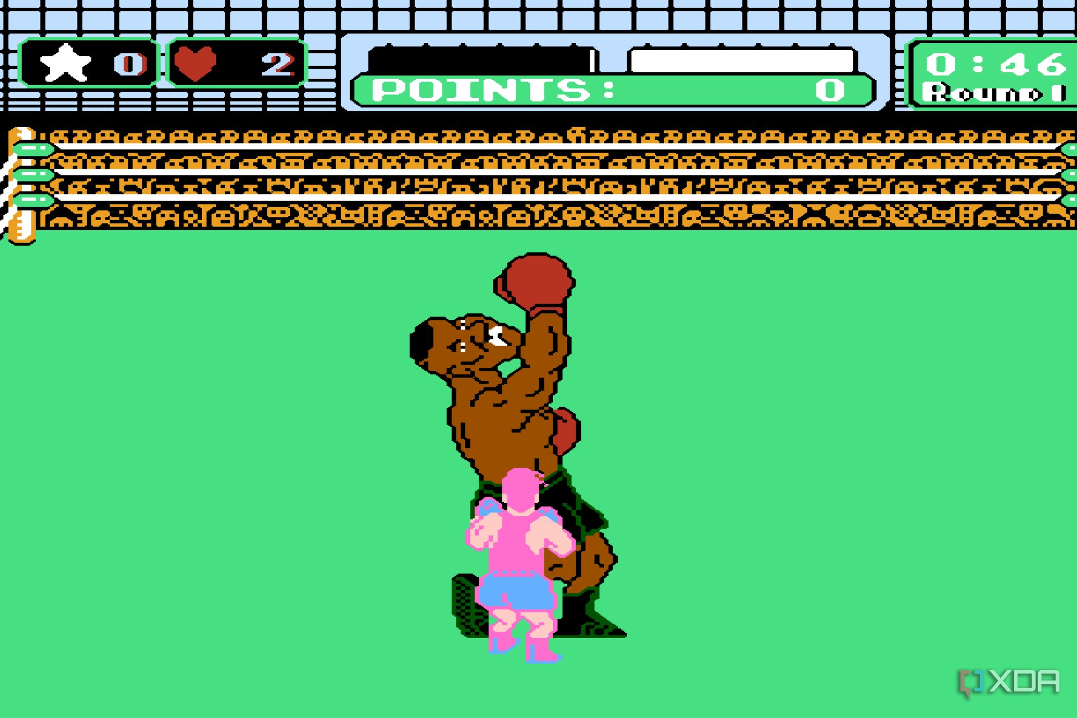 Mike Tyson throwing an uppercut in Mike Tyson's Punch Out!!