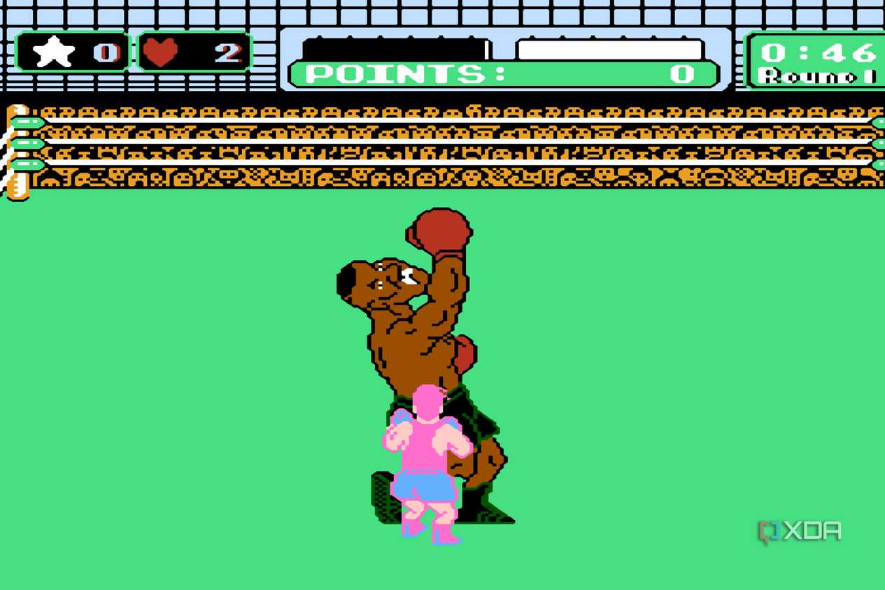 Mike Tyson throwing an uppercut in Mike Tyson's Punch Out!!