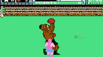 Mike Tyson throwing an uppercut in Mike Tyson's Punch Out!!